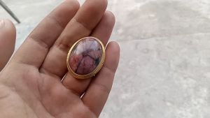 Cincin Batu Permata Ruby Gondola Motif Tapak Jalak Asli Unik dan Antik