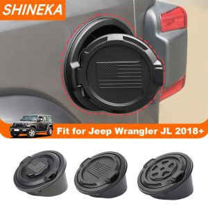 SHINEKA Car Gas Fuel Tank Cap Decoration Cover for Jeep Wrangler JL 2018-2024: Exterior Accessories
