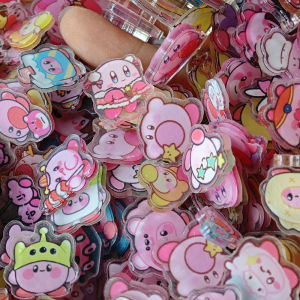 Bandai | 50pcs/set Kirby Anime Resin Accessories Cute Image Laminating Acrylic Kawaii Cream Glue Phone Case Refrigerator DIY Gift Patch