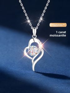 East Beauty | 999 Sterling Silver Moissanite Necklace for Women