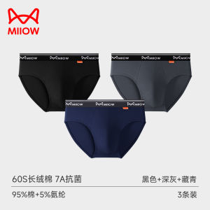 Mens Antibacterial Cotton Underwear Loose Comfortable Triangle Shorts Breathable Large Size Youth Boxer Briefs MiiOW Catman