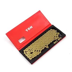 YBN 10/11/12 Speed Bicycle Chain SLA H11-TIG Gold Titanium coating  MTB Road Bike Colorful Chain for SRAM/Campanolo System