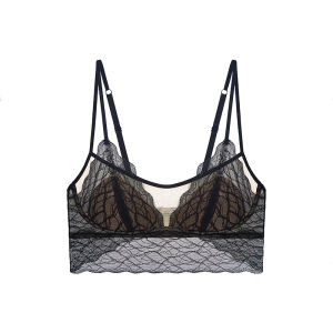 Livary Mio | Lace French Style Bra Beauty Back Triangle Cup Wireless Minimizer