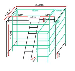 Loft bed with shelf customize for helper room singapore/store room/utility/bomb shelter/helperroom/maid room
