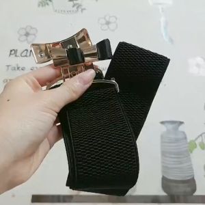 Thắt lưng da khóa cài họa tiết nhiều mẫu dây lưng da PU chun co giãn khóa chốt kim loại
