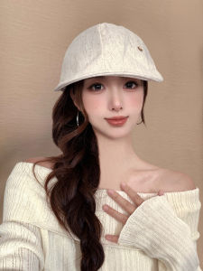 BILLI ZILLY | Mũ vải lanh cotton phong cách Nhật Bản mùa hè mỏng thoáng khí cho nữ Mũ trẻ em hình con vịt cổ điển đa năng nghệ thuật mũ trùm đầu tròn có thể gập lại