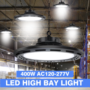 High power LED High bay light 400W high braightness Warehouse lights 48308ft² Large irradiation area IP65 waterproof AC120-277V UFO Bay light for Warehouse/garage/office