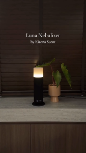 [KIRONA SCENT] Luna Aroma Nebulizer (Black) | Pure Essential Oil | Waterless Diffuser | Flameless & Heatless | Intensity & Timer Options