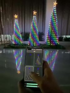 1.8M Smart Christmas Tree Lights App DIY Text Pictures Music Rhythm 400LEDs RGB String Lights Bluetooth Control Christmas Lights