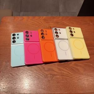 Magnetic Crystal Acrylic Camera Lens Protector Case For Samsung Galaxy S26 S25 S24FE S23 Ultra Plus For Magsafe Shockproof Cover