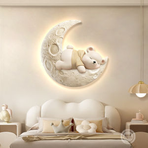 Creamy Childrens Room Decorative Artwork New Style Boy Girl Bedroom Headboard Background Wall Hanging Cartoon High-End Feeling Wall Painting