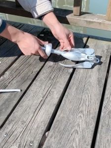 สมอเรือ boat anchor สมอเรือ Folding Anchor hot dip Galvanized น้ําหนัก 2.5kg Folding Boat Marine Anchor