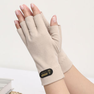 Găng tay không ngón ấm áp Windproof mùa đông thể dục thể thao làm việc tiếp xúc fingersnon trượt lái xe