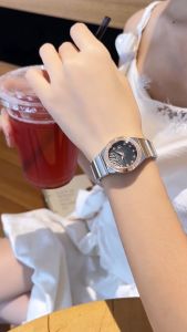 REBIRTH Jam Tangan Wanita Korea 3060 Anti Air Elegan Kasual Tali Stainless Steel Jam Tangan Cewek