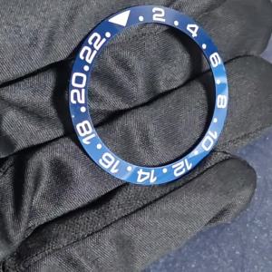 High Quality 38mm Ceramic For 40mm SUB Two Tone Blue Watch Bezel Insert Ring Slope NH34 GMT Diving Men Watch Part Accessories