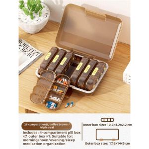 FUXINZHI | Reminder Pill Box Portable 7-Day Medicine Organizer