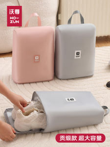 กระเป๋าใส่รองเท้าสำหรับเดินทางแบบพกพา ป้องกันน้ำและฝุ่น กล่องใส่รองเท้าพกพาที่จำเป็นสำหรับการเดินทาง ผ้ากำมะหยี่คุณภาพเยี่ยมจากจีนแผ่นดินใหญ่