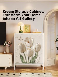 MEISD | Creamy Style Steel Storage Cabinet