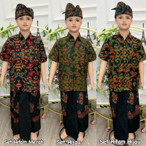 Pakaian Set Anak Cowok Motif Endek Bali: Cocok Untuk Acara Pesta & Resmi Casual