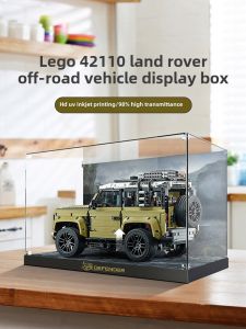 Acrylic Transparent Display Box Storage for Lego Land Rover Defender Off-Road Vehicle Organizer Compatible with 10317 42110
