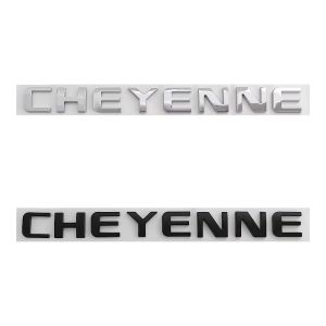 สำหรับเชฟโรเลตซิลเวอร์ราโด CHEYENNE Logo Huruf ตราสัญลักษณ์ด้านหลังรถสติกเกอร์ด้านหลังรถสีเงินสีดำอุปกรณ์เสริมที่ดัดแปลงใหม่