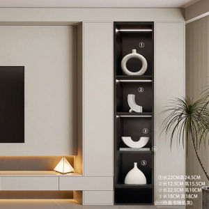 Accessible Luxury High-End Wine Cabinet Decoration Living Room TV Cabinet Hallway Decoration Sideboard Cabinet Modern Soft Decoration Suit