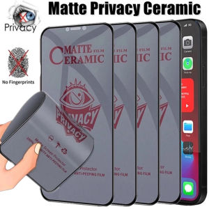 ♥ SPLAY Shipping+Readystock ♥3PCS Privacy Matte Ceramic Film For iPhone 14 13 12 11 Pro Max Screen Protector For iPhone XS MAX 7 8PLUS SE2020 Anti-spy Glass