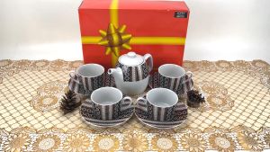 cangkir teh set motif Batik mondokan / tea set / gelas KOPIN KPH-10
