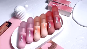 KOBELEEN Small Paintball Lip Glaze Velvet Matte Lip Mud Longlasting Waterproof Non-stick Cup Lipstick