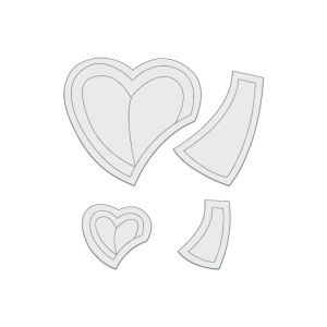 YOMDID 4pcs Heart & Flower Patchwork Templates Multi-Size Floral Pattern Sewing Stencils Reusable Embroidery Guide