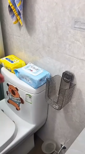 Wall Mounted Tissue Box with Suction Cup Punch-Free Paper Towel Holder Waterproof Wet Wipes Box