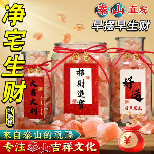Himalayan Raw Salt Fortune Bottle Home Decoration Wealth Attraction Office Desk Decoration Chinese Style Living Room Decor