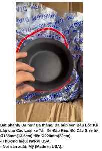 Bát phanh/ Da hơi/ Da thắng Bầu Lốc Kê Lắp cho Các Loại xe Tải Xe Đầu Kéo Đủ Các Size từ Phi 135mm(13.5cm) đến Fi220mm(22cm)