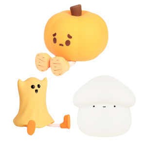 Cartoon Pumpkin LED Night Light Rechargeable USB Kids Bedroom Decor Soft Glow