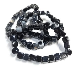 3570# 黑玛瑙 Black Onyx (辟邪 防煞 防小人 Avoid Bad Luck) Black Agate 黑玛瑙手链 Black Onyx Bracelet 天然水晶手链 Natural Crystal Bracelet