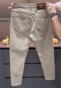 Slim Fit Cotton Stretch Denim Jeans Mens Summer New Style Comfortable Casual Trousers Trendy Business Nine Points Pants