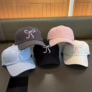 Penghantaran dari China [2025] Topi Besbol Ikatan Simpul Merah Jambu Topi Comel Manis 2024 Topi Besbol Atas Lembut Serbaa a Korea Baharu Musim Panas 3.1