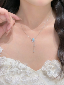 YUCOO | Night Light Butterfly Tassel Necklace S925 Silver