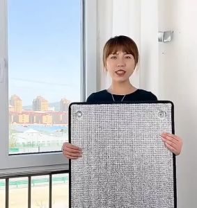 ฉนวนกันความร้อน แผ่นกันความร้อน แผ่นกันแดด ที่บังแดด ม่านกันแสงแดด แผ่นอลูมิเนียมฟอยล์หนา หนา 2 ด้าน