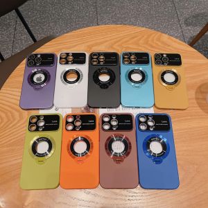 Hoce đứng từ Ốp điện thoại cho Iphone 17 16 15 14 13 12 11 Pro Max 14 15 16 Cộng với 17 trường hợp không khí MagSafe logo có thể nhìn thấy tấm dán bảo vệ ống kính bảo vệ Bìa
