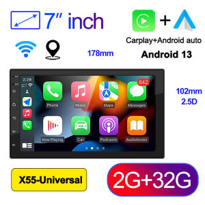 Android13 2Din Car Radio 8Core 64G  Multimedia Player GPS Wireless CarPlay For VW Volkswagen Skoda Octavia Golf 5 6 Passat B6 Po