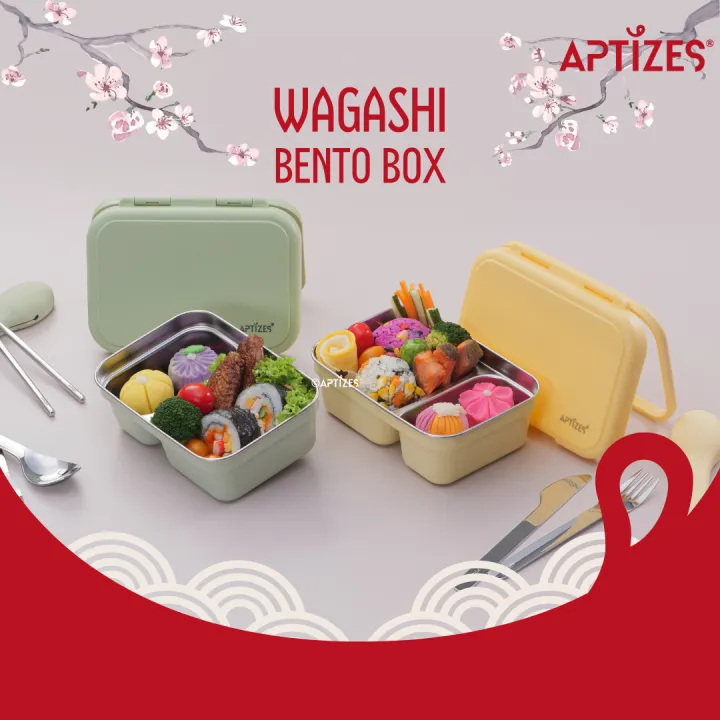 APTIZES | Wagashi Bento Box | 304 (18/08) Stainless Steel Japanese ...