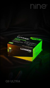 LAMPU TEMBAK SOROT LASER LED NINE LUXIMOS Q9 ULTRA 55 WATT (2 MODE SLIM DAN BRACKET) DEKAT PUTIH JAUH KUNING GARANSI 1 TAHUN