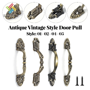 (Fast Delivery)1Pcs Antique Vintage Style Door Pull 96MM Zinc Alloy Cupboard Wardrobe Pull Handle