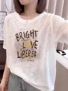 Loose Fitting Slimming Summer New Round Neck Short Sleeve T-Shirt