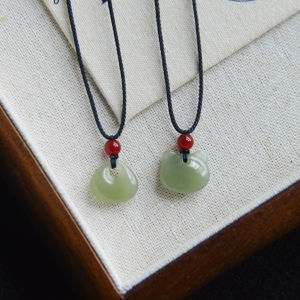 Natural Turquoise Cat Pendant Beaded Necklace Bracelet Hand Cord New Chinese Style Hand Woven Turquoise Jewelry Set