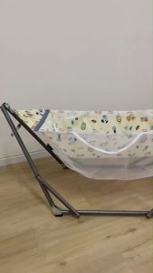 เปลเด็ก เปลมุ้ง และมอเตอร์ไกวอัตโนมัติ VINANOI A100 ไซส์ S M และ M+ ผ้าเปลไมโครไฟเบอร์ ป้องกันไรฝุ่น ผ้าเนื้อนุ่ม ละเอียด โครงเปลเหล็กแข็งแรง ผ้ามุ้งสีขาวสะอาด กันยุงทั้งบนล่าง เปลพับได้ ปรับระดับได้ ใช้งานง่าย ไม่ต้องประกอบ