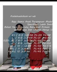 Abaya Anak Perempuan Crinkle Airflow Elegan Warna Pilihan Mocca-Putih-Burgundi Trend 2025/