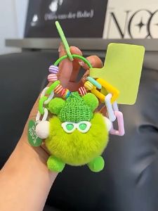 ALENADAY - Gantungan Kunci Boneka Bulu Mini Serbaguna Untuk Tas Motor Mobil HP Lucu Imut KEY21