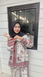 setelan wanita dewasa/ One set Rayon wanita/ One set rayon wanita motif Viral/ setelan wanita kekinian